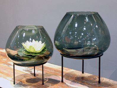 Gilde Glas Windlicht " Vitu " H= 37,5 cm 27596