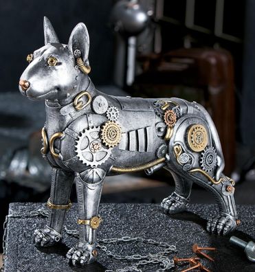 Gilde Poly Skulptur "Steampunk pitbull" 37729