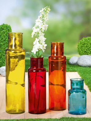 Gilde Glas Vase " Noa " blau VE 6 50095