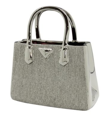 Gilde Handtasche "Milano" platin Länge 11,5 cm Breite 24,5 cm Höhe 25,5 cm 43389