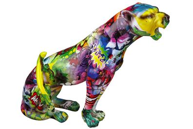Gilde Gepard "Street Art" Kunstharz mehrfarbig 37205