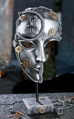 Gilde Poly Skulptur "Steampunk face" 37730