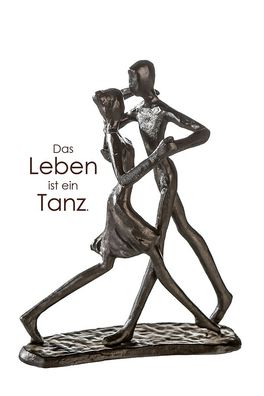 Casablanca Design Skulptur "Dancing" brüniert Höhe 17cm aus Eisen 174608