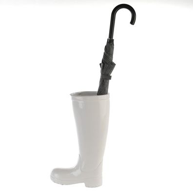 Casablanca Schirmständer Stiefel Ker. weiss H.45cm Höhe: 45 cm Breite: 26 cm