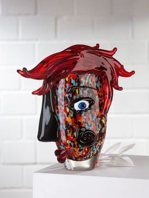 Gilde GlasArt Designvase "Confuso" Glas rot 39892