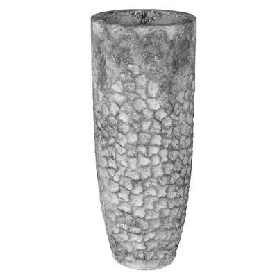 Casablanca Vase Pflanzgefäß "Soma" Magnesia . grau . gewischt . Betonoptik mit