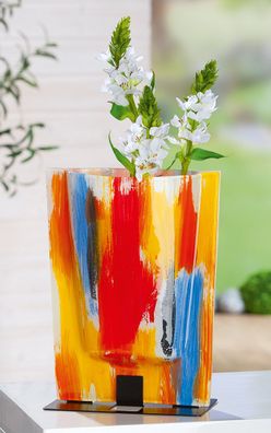 Gilde Glasart Vase "Ancona" breit 39735