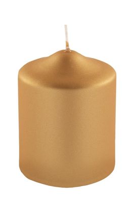 Fink CANDLE Stumpenk., etallic, old, et. Höhe 10, Ø 8cm 123245