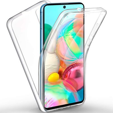 Full Cover Für Samsung Galaxy A71 Silikon 6,7" TPU 360° Transparent Cover Hülle