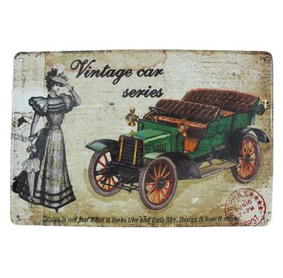 Blechschild, Reklameschild Vintage Car Series, Oldtimer Auto Wandschild 20x30 cm
