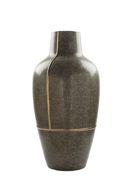 Fink FAVORA Vase, orzellan, chwarz-gold Höhe 66, Ø 33cm 127164