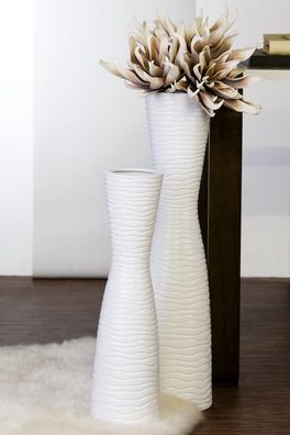 Casablanca Vase Tamera Keramik, eiß, .77/D.16 Höhe: 77 cm Ø 16 cm 96966