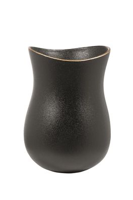 Fink OPERA Vase, eramik, chw. m. Goldrand H.26cm, .17cm