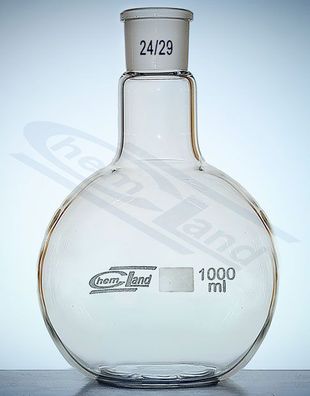 Flachbodenflasche 01000ml gemahlen 45/40 Chemland