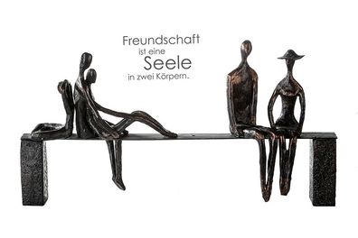 Casablanca Skulptur "Leisure" bronce/schw, änge 45cm Höhe 23cm, oly/Metall, ank