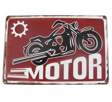 Blechschild, Reklameschild, Motor Bike, Motorrad Wandschild 20x30 cm