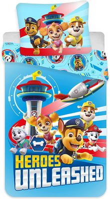 Paw Patrol Bettwäsche 135 x 200 80 x 80 cm 100% Baumwolle