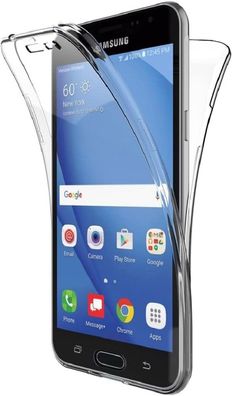 Full Cover Für Samsung Galaxy J3 2016 Silikon 5,0" TPU 360° Transparent Schutzhülle