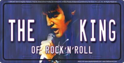 US Nummernschild ELVIS the king of Rock n Roll - 30x15 cm