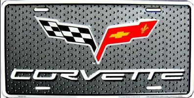 US Nummernschild Chevy Corvette silver - 30x15 cm