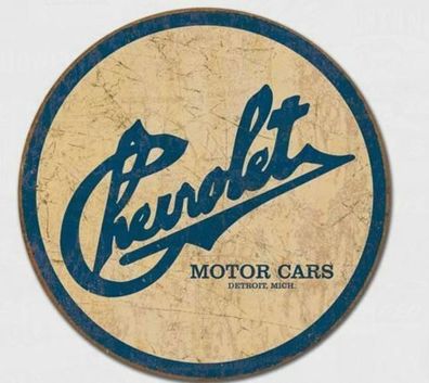 Chevrolet Historic Logo Schild rund - 11,75 inch / ca. 29 cm Durchmesser