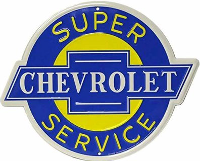 USA XXL US Schild Chevrolet Super Service Durchmesser ca. 60 cm Chevy Bowtie