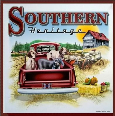 US Schild Southern Heritage Südstaaten - 31 x 31 cm cool ! Dogs Farm Moonshiner