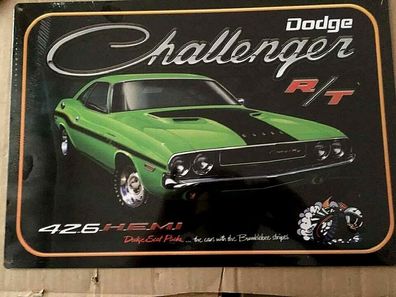 US Blechschild Dodge Challenger R/T 426 HEMI ca. 40 x 31 cm