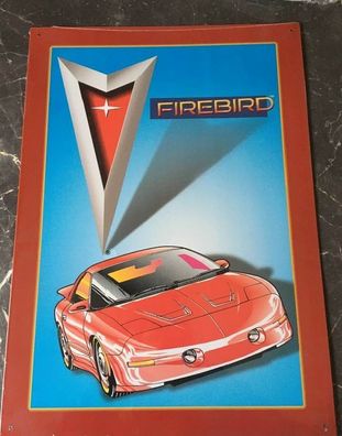 US Blechschild Pontiac Firebird ca. 40 x 31 cm