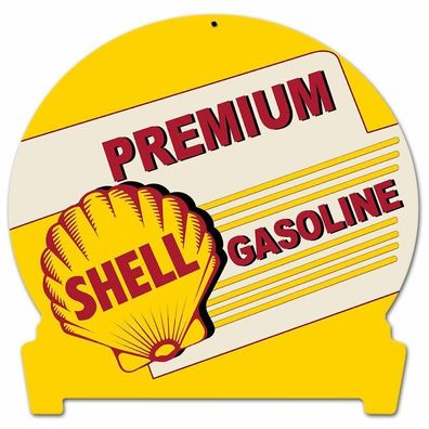 USA XXL US Schild: Premium Shell Gasoline - 30 x 38 cm