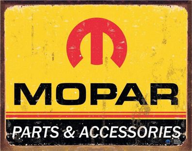 US Blechschild: Mopar Parts & Accesoires - ca. 30 x 40 cm -