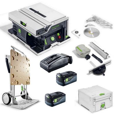 Festool Akku Tischkreissäge CSC SYS 50 EBI-Basic + Untergestell + Akku+ Ladegerät