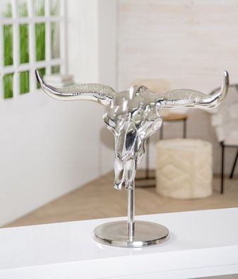 Gilde Skulptur/Wandobjekt "Silverskull" 27298