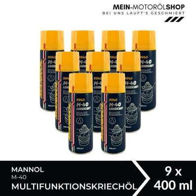 Mannol M-40 Lubricant Multifunktionskriechöl Universalöl 9x400 ML