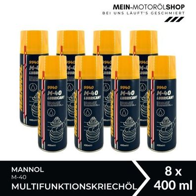 Mannol M-40 Lubricant Multifunktionskriechöl Universalöl 8x400 ML