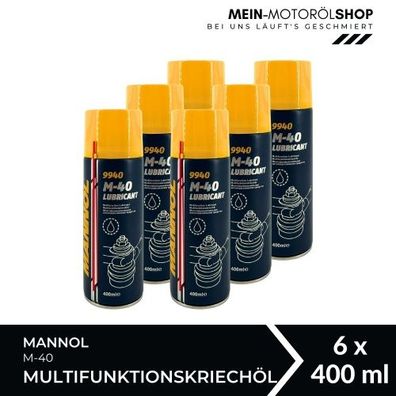 Mannol M-40 Lubricant Multifunktionskriechöl Universalöl 6x400 ML