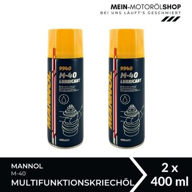 Mannol M-40 Lubricant Multifunktionskriechöl Universalöl 2x400 ML