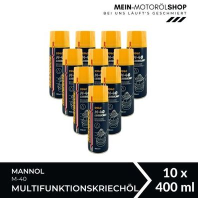 Mannol M-40 Lubricant Multifunktionskriechöl Universalöl 10x400 ML