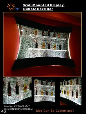 Regale Design Beleuchtet Led Wasser Wand Bar Regal Säule Wassersäulen Theke Neu