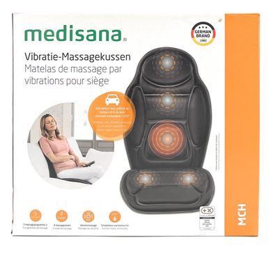 Medisana MCH Vibrations Massagesitzauflage Wärmefunktion Rückenmassagegerät NEU