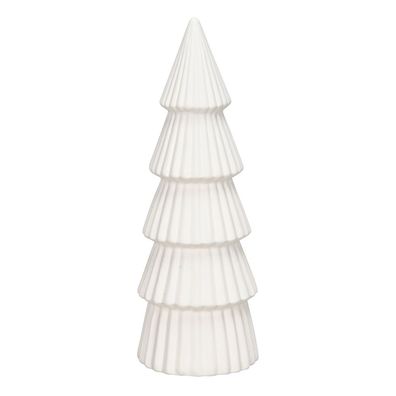 Tanne SIMPLE matt weiß aus Porzellan Deko Tannenbaum H25cm Scandi