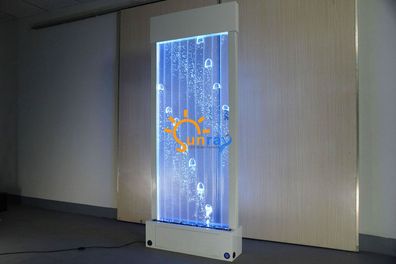 Trennwand Regal Schrank Wasserwand Säule Wände Waterwall LED 100x200 Wasserwände