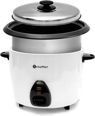 Scheffler RC150 Multi Reiskocher 1.5L Warmhalte Antihaft 500W Löffel Becher WHT