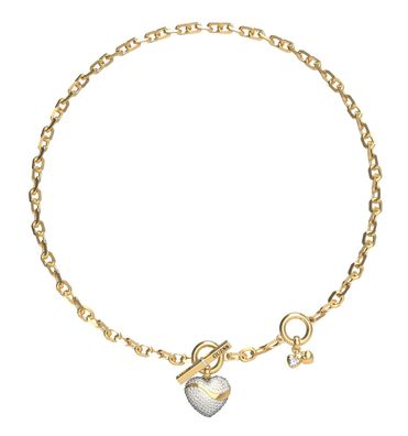 Guess Schmuck Damen-Kette Herz Goldfarben JUBN04494JWYGT-U