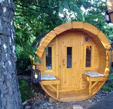 Saunafass Fasssauna Sauna Terrassen Saunas Fass Gartensauna 4,5 m