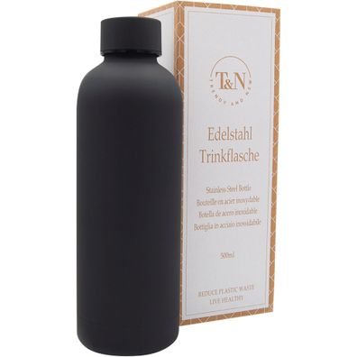 T&N Trinkflasche Classique Edelstahl 500ml anthrazit