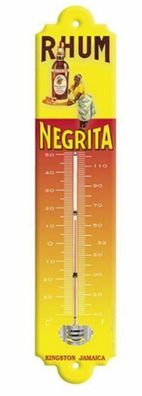 Blech Thermometer "Rhum Negrita " 30x6 cm Retro Shabby Style