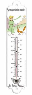 Blech Thermometer Le Petit Prince der kleine Prinz und der Fuchs 30x6 cm