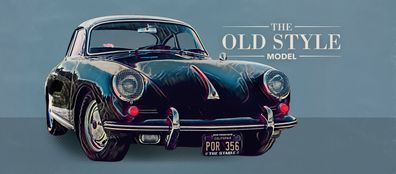 XXL Metallbild: Porsche 356 - the old Style Model 90x40 cm Panorama