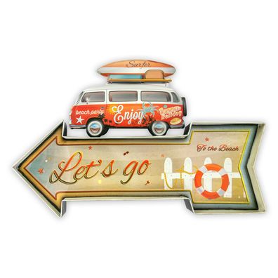 Camper Holiday - lets go -megacool 48x30x5 ovp Urlaub Trip Camping (Gr. 48x30x5)